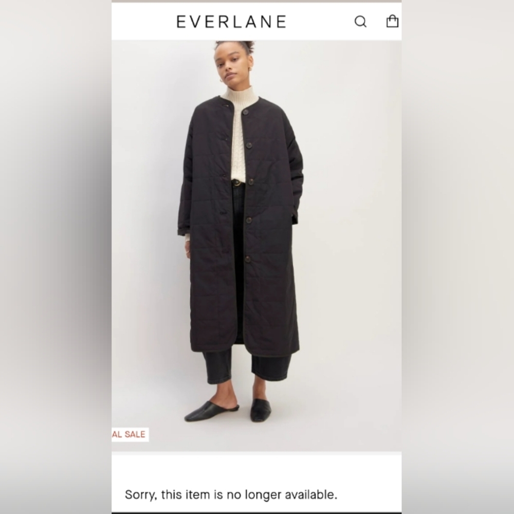 NWOT Everlane The ReNew Quilted Jacket Long Liner. XL/XXL/1X. Perfect Condition. - Picture 4 of 15